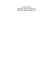 CẨM NANG HƯỚNG DẪN SỬ DỤNG THUỐC ĐIỀU TRỊ LAO