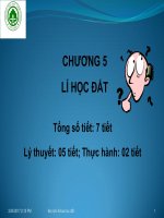 CHƯƠNG 5   lý học đất