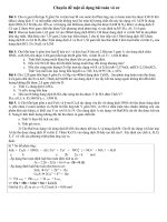 Chuyên đề một số dạng bài toán vô cơ