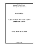 Cảm quan đô thị trong tiểu thuyết việt nam đương đại