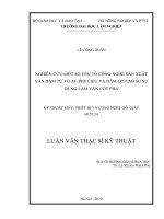 Nghiên cứu một số yếu tố công nghệ sản xuất ván dăm từ vỏ xe phế liệu và dăm gỗ cao su sử dụng làm ván cốt pha 