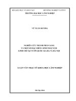 Nghiên cứu thành phần loài và một số đặc điểm sinh thái nấm linh chi tại vườn quốc gia ba vì, hà nội 