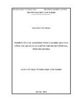 Nghiên cứu các giải pháp nâng cao hiệu quả của công tác quản lý lửa rừng cho huyện tĩnh gia, tỉnh thanh hóa 