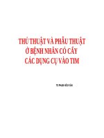 THỦ THUẬT VÀ PHẪU THUẬTỞ BỆNH NHÂN CÓ CẤY CÁC DỤNG CỤ VÀO TIM
