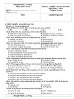 Đề kiểm tra 1 tiết môn tin lớp 9 