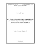 Giải pháp đẩy mạnh cổ phần hóa các doanh nghiệp nhà nước của bộ nông nghiệp và phát triển nông thôn, thực trạng và giải pháp 