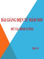 Bài giảng điện tử đề tài Hình vuông (lớp Lá)