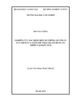 Nghiên cứu xác định một số thông số tối ưu của xích cưa xăng để chặt hạ gỗ rừng tự nhiên tại kon tum 
