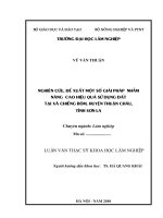Nghiên cứu, đề xuất một số giải pháp nhằm nâng cao hiệu quả sử dụng đất tại xã chiềng bôm, huyện thuận châu, tỉnh sơn la 
