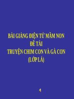 Bài giảng điện tử mầm non đề tài Truyện chim con và gà con (lớp Lá)