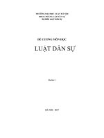 đề cương môn học luật dân sự (module 1) 