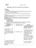 Giáo án tổng hợp  Địa lý 6 tuần 11