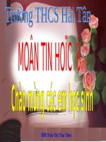 Giáo án điện tử tin học 6 làm quen với tin học và máy tính điện tử 