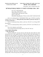 Kế hoạch cá nhân năm học 2016 2017 