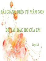 Bài giảng điện tử mầm non đề tài Bác Hồ của em (lớp Lá)