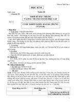 Giáo án tổng hợp  Lịch sử 6 tuần 20