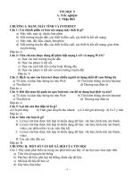 Bộ đề kiểm tra học kì 1 môn tin học 9 hình thức trắc nghiệm 