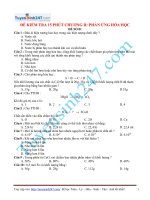 Đề kiểm tra 15 phút chương 2 Phản ứng Hóa học