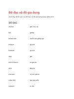 Đồ đạc và đồ gia dụng ( tiếng anh )