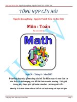 Tổng hợp các câu hỏi vận dụng cao môn toán