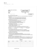 BỘ ĐỀ KIỂM TRA 15 PHÚT  VẬT LÍ 10 NÂNG CAO