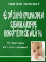 Hiệu Quả Của Phối Hợp Bupivacaine Với  Sufentanil Và Orphine Trong Gây Tê Tủy Sống Mổ Lấy Thai