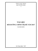 Tài liệu bồi dưỡng chính trị hè năm 2017