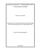 Giải pháp nâng cao giá trị sử dụng đất nông nghiệp trên địa bàn huyện quốc oai, thành phố hà nội 