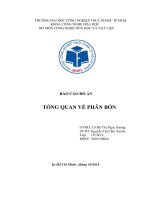 ĐỒ án NGHIÊN cứu về PHÂN  bón hóa học