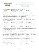 Đề thi thử THPT 2017 môn Toán trường THPT Ngô Gia Tự Vĩnh Phúc Lần 3 File word Có lời giải chi tiết