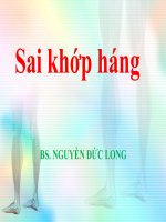 Bài giảng Sai khớp háng  BS. Nguyễn Đức Long