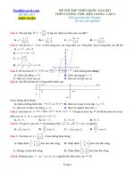 Đề thi thử THPT 2017 môn Toán trường THPT Lương Tâm Hậu Giang Lần 1 File word Có lời giải chi tiết