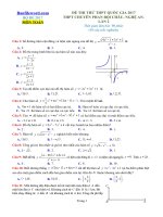 Đề thi thử THPT 2017 môn Toán trường THPT chuyên Phan Bội Châu Nghệ An Lần 2 File word Có lời giải chi tiết