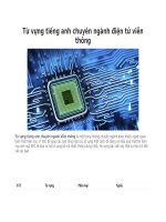 Từ vựng tiếng anh chuyên ngành điện tử viễn thông