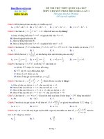 Đề thi thử THPT 2017 môn Toán trường THPT chuyên Phan Bội Châu Lần 1 File word Có lời giải chi tiết