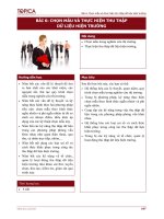 Bài 6: Chọn mẫu và thực hiện thu thập dữ liệu thị trường