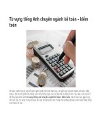 Từ vựng tiếng anh chuyên ngành kế toán – kiểm toán 