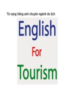 Từ vựng tiếng anh chuyên ngành du lịch 