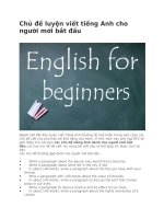 Chủ đề luyện viết tiếng anh cho người mới bắt đầu 