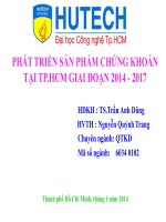 Phát triển sản phẩm cho thị trường chứng khoán tại tp  hồ chí minh giai đoạn 2014 2017 (1) 