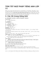 TÓM tắt NGỮ PHÁP TIẾNG ANH lớp 11