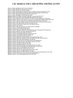 CÁC MODULE  bồi DƯỠNG THƯỜNG XUYÊN 