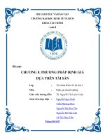 Tiểu luận môn định giá doanh nghiệp phương pháp định giá dựa trên tài sản 