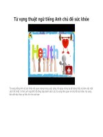 Từ vựng thuật ngữ tiếng anh chủ đề sức khỏe 