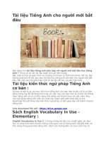 Tài liệu tiếng anh cho người mới bắt đầu 