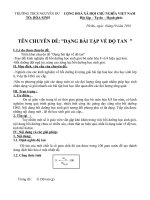 Chuyên đề 1  của tổ chuyên môn hoá sinh dạng bài tập về độ tan