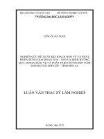 Nghiên cứu đề xuất kế hoạch bảo vệ và phát triển rừng giai đoạn 2016   2020 và định hướng quy hoạch bảo vệ và phát triển rừng đến năm 2030 huyện sốp cộp   tỉnh sơn la 