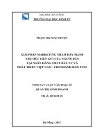 Giải pháp marketing nhằm đẩy mạnh thu hút tiền gửi của người dân tại Ngân hàng TMCP Đầu tư và Phát triển Việt Nam - Chi nhánh Kon Tum