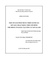 Một số giải pháp hoàn thiện đánh giá kết quả hoạt động theo mô hình thẻ điểm cân bằng tại Công ty Novaland