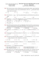 Bài tập trắc nghiệm chuyên đề hàm số và đồ thị của hàm số có đáp án   đặng thành nam 